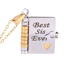 Personalized Temperament Necklace Collarbone Chain, Can Open Book Pendant, New Necklace,Suitable As A Gift