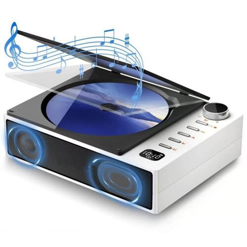 CD Player Portable Personal Desktop CD Player Speakers  Rechargeable Small Compact Retro CD Players for Gift 1