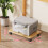 Under Desk Printer Stand with Caster Wheels Movable Printer Copier Shelf and CPU Holder for Heavy Duty Storage White 1
