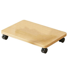 Under Desk Printer Stand with Caster Wheels Movable Printer Copier Shelf and CPU Holder for Heavy Duty Storage Wood