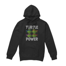 (S, Black) Teenage Mutant Ninja Turtles Mens Turtle Power Faces Hoodie