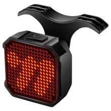 WEST BIKING Inteligentna Tylna Lampa Rowerowa IP66, Wodoodporna, Inteligentna, Pikselowa Lampa Tylna DIY z 244 Pikselami do Samodzielnego Montażu