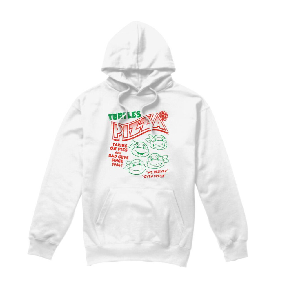 Teenage Mutant Ninja Turtles (Xxl, White) Mens Turtles Pizza Hoodie