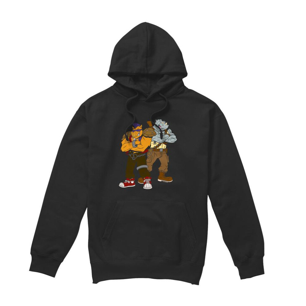 Teenage Mutant Ninja Turtles (Xl, ) Mens Bebop & Rocksteady Hoodie Black
