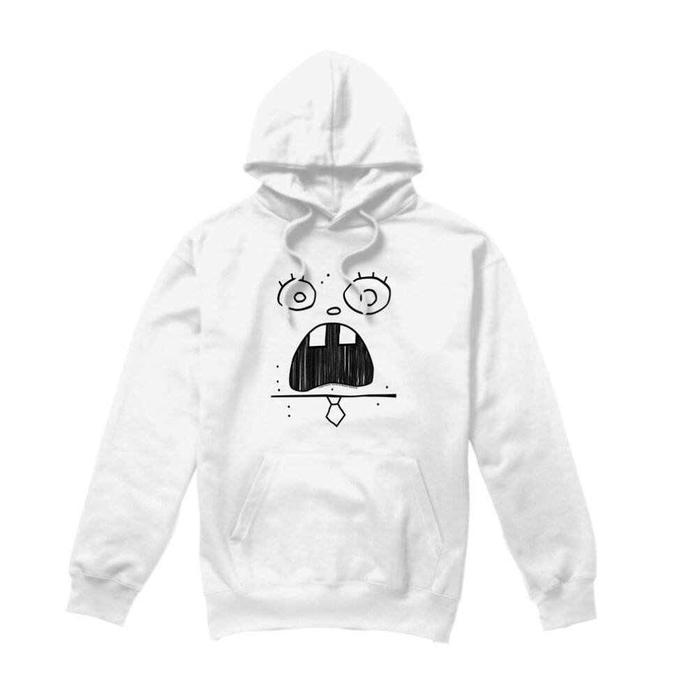 Spongebob Squarepants (M, ) Mens Doogle Face Hoodie White