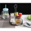 Kitchen Round Wire Condiment Storage Rack, Black Metal Organizer for Restaurant Tables 4