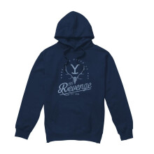 (L, Navy) Yellowstone Mens Revenge Skull Hoodie