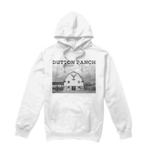 (S, White) Yellowstone Mens Dutton Barn Hoodie