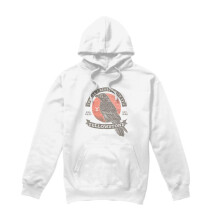 (XL, White) Yellowstone Mens Evil Bird Hoodie