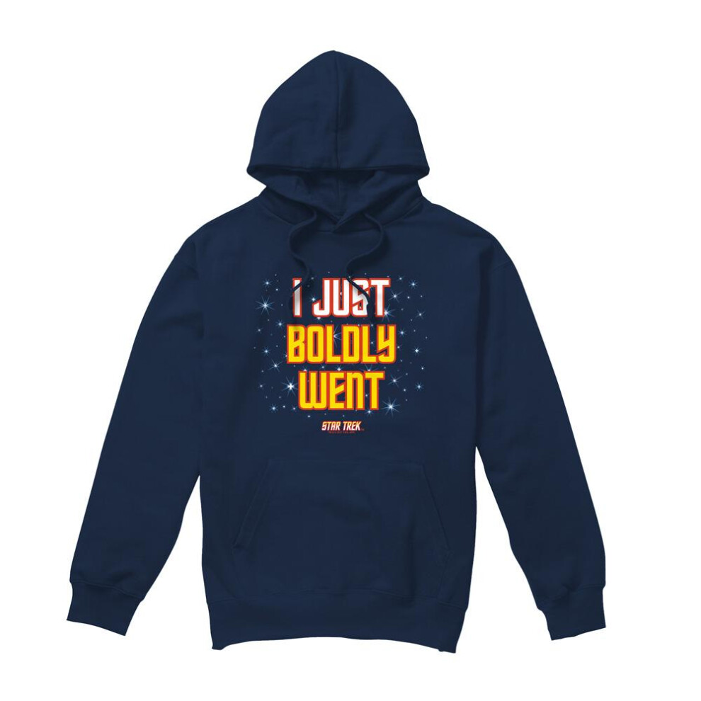 Star Trek (Xxl, Navy) Mens Boldly Went Hoodie Blue,Multicoloured
