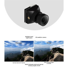 Caméra FPV Toothless Micro-1200TVL 19x19mm à Faible Latence, Vision Nocturne Analogique,  Caméra FPV pour Drones et Quadricoptères de Course RC