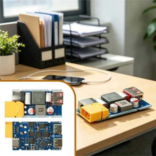 205W High Power Fast Charging Module PD QC 3.0/5.0 AllProtocols Step- Step-Down XT30/XT60 Interface Dual Port XT30 2