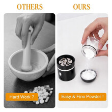 Electric Pill Crusher Fine Powder Electric Grinder Portable Cordless Pill Crusher for Travel, Easily Crush Pills