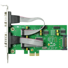 4 Port PCIe to RS232 Serial Adapter Card with High Speed WCH384 Chip Support 5/12V Power Output 16550 UART