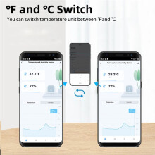 Tuya Zigbee Temperatuur- en Vochtigheidssensor IP65 Waterdicht voor Buiten, Realtime Monitoring, Hygrometer, voor Thermometer B
