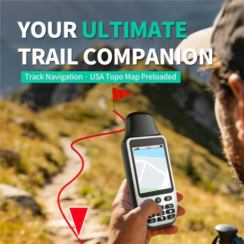 S190 Handheld GPS Navigator, Handheld GPS Land Meter for Hiking with 3-Axis Compass,Multi-GNSS Support 1