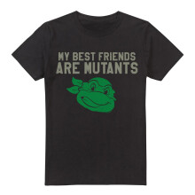 (4XL, Black) Teenage Mutant Ninja Turtles Mens Mutant Friends T-Shirt