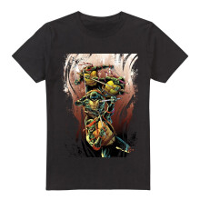 (XL, Black) Teenage Mutant Ninja Turtles Mens Earthy Rainbow Warriors T-Shirt