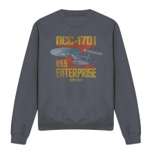 (M, Charcoal) Star Trek Unisex Adult NCC-1701 Sweatshirt