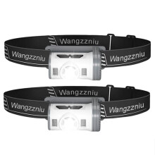 Kit com 2 Lanternas de Cabeça LED Recarregáveis para Ciclismo, Corrida e Camping, Ideais para Crianças e Adultos.