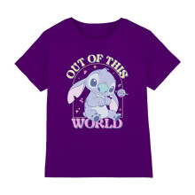 (5-6 Years, Purple) Lilo & Stitch Childrens/Kids Out Of This World T-Shirt