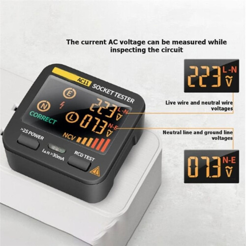 AC11 Socket Detector AU Plug Zero  Plug Polarity Phase Detector Socket Tester  Digital Tester 1