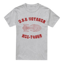 (4XL, Sport Heather) Star Trek Mens Voyager Athletic T-Shirt