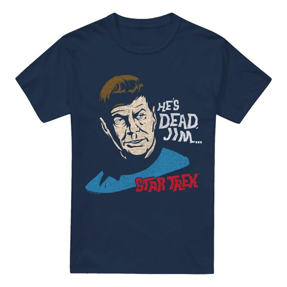 Star Trek (5Xl, Navy) Mens He's Dead Jim T-Shirt