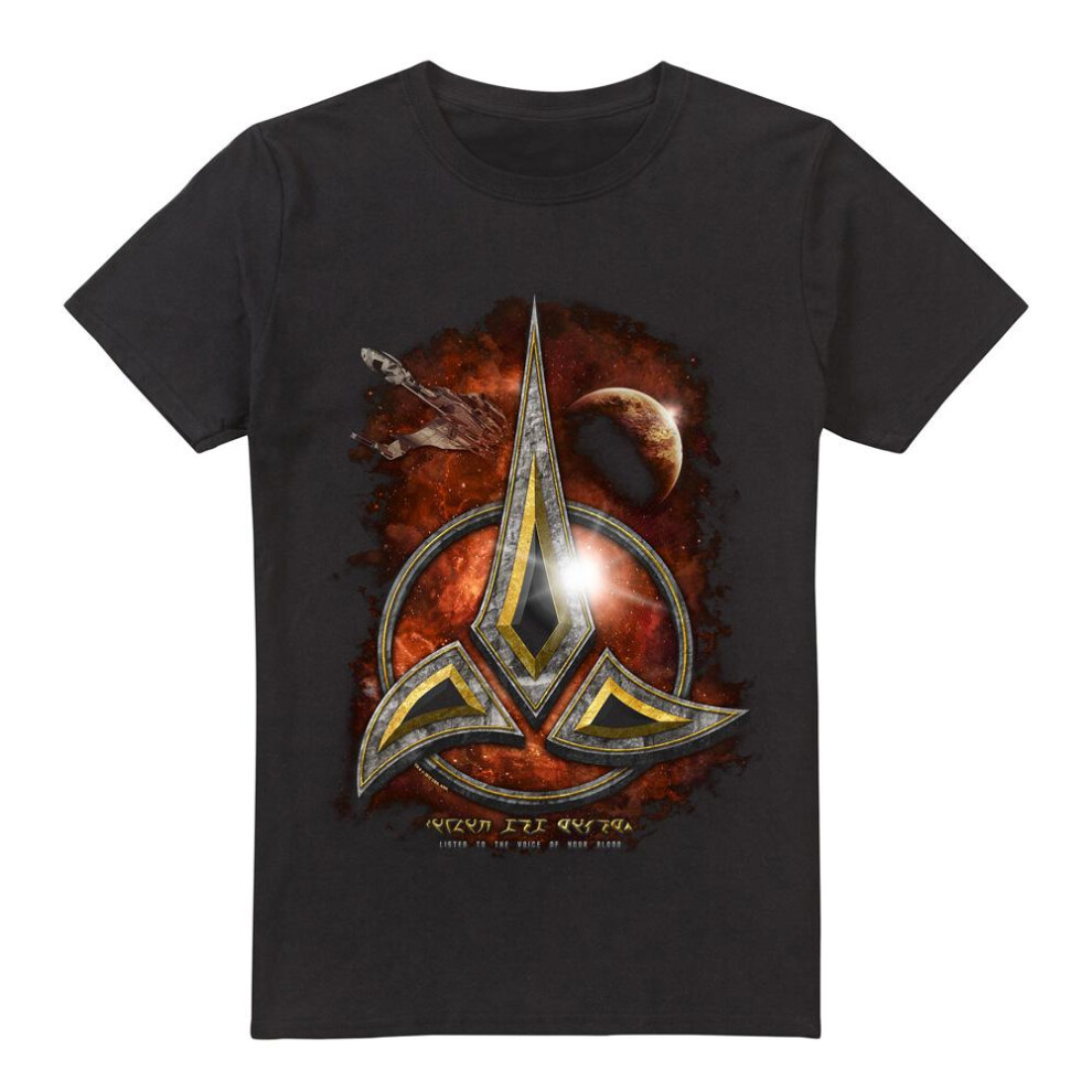 Star Trek (Xl, ) Mens Klingon Crest T-Shirt Black