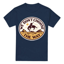 (XL, Navy) Yellowstone Mens We Don't Choose The Way Bucking Bronco T-Shirt
