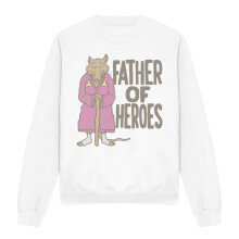(XXL, White) Teenage Mutant Ninja Turtles Unisex Adult Father Of Heroes Sweatshirt