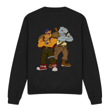 (M, Black) Teenage Mutant Ninja Turtles Unisex Adult Bebop & Rocksteady Sweatshirt