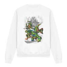 (XL, White) Teenage Mutant Ninja Turtles Unisex Adult Shredder And Turtles Comic Sweatshirt