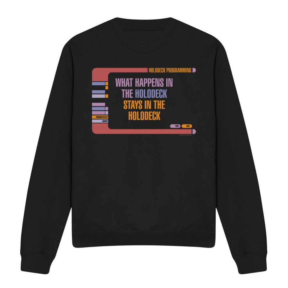 Star Trek (M, ) Unisex Adult Holodeck Secrets Sweatshirt Black