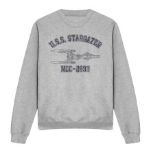 (XXL, Sport Heather) Star Trek Unisex Adult Stargazer Athletic Sweatshirt