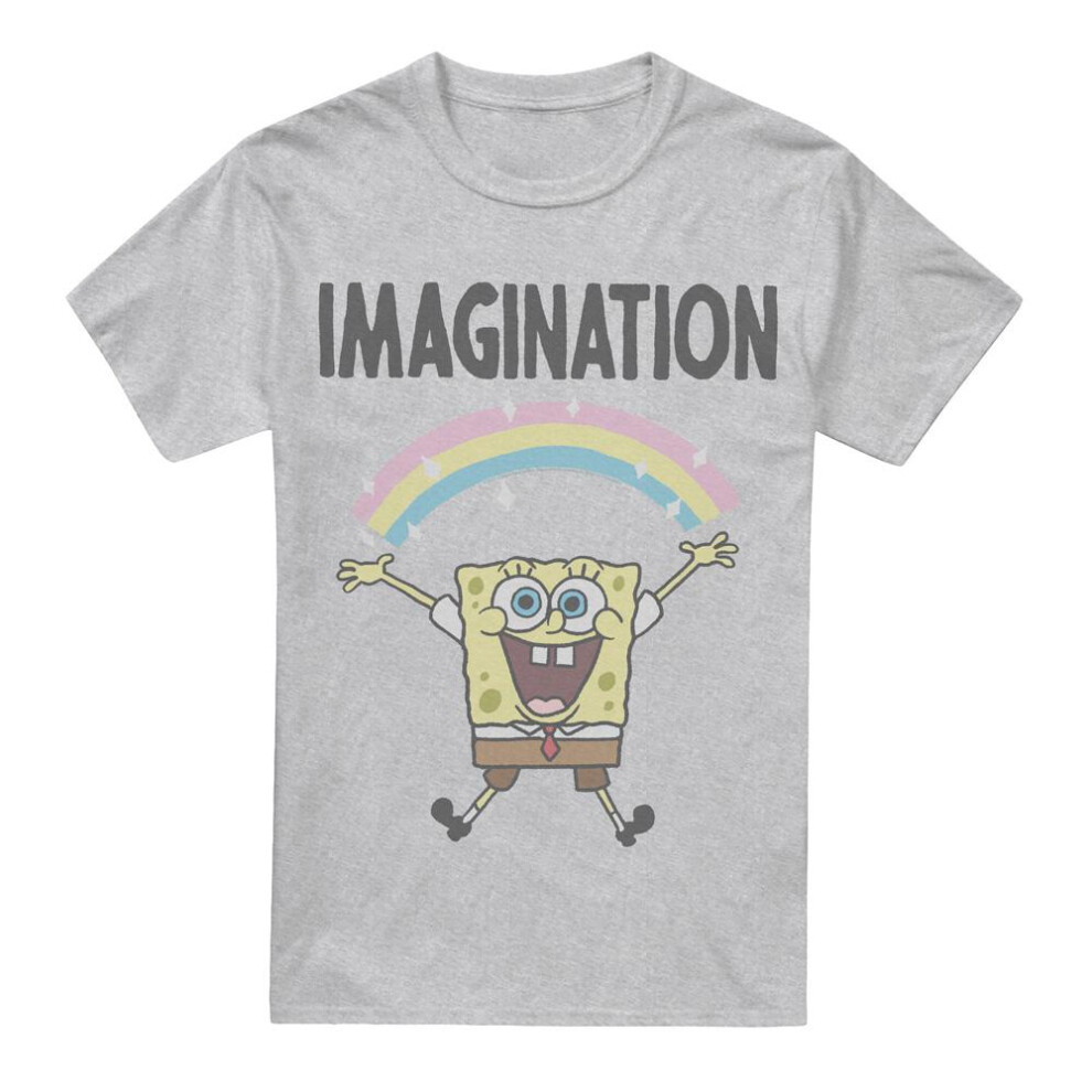 Spongebob Squarepants (L, Sport Heather) Mens Imagination T-Shirt Multicoloured
