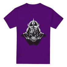 (M, Purple) Teenage Mutant Ninja Turtles Mens Shredder Head T-Shirt