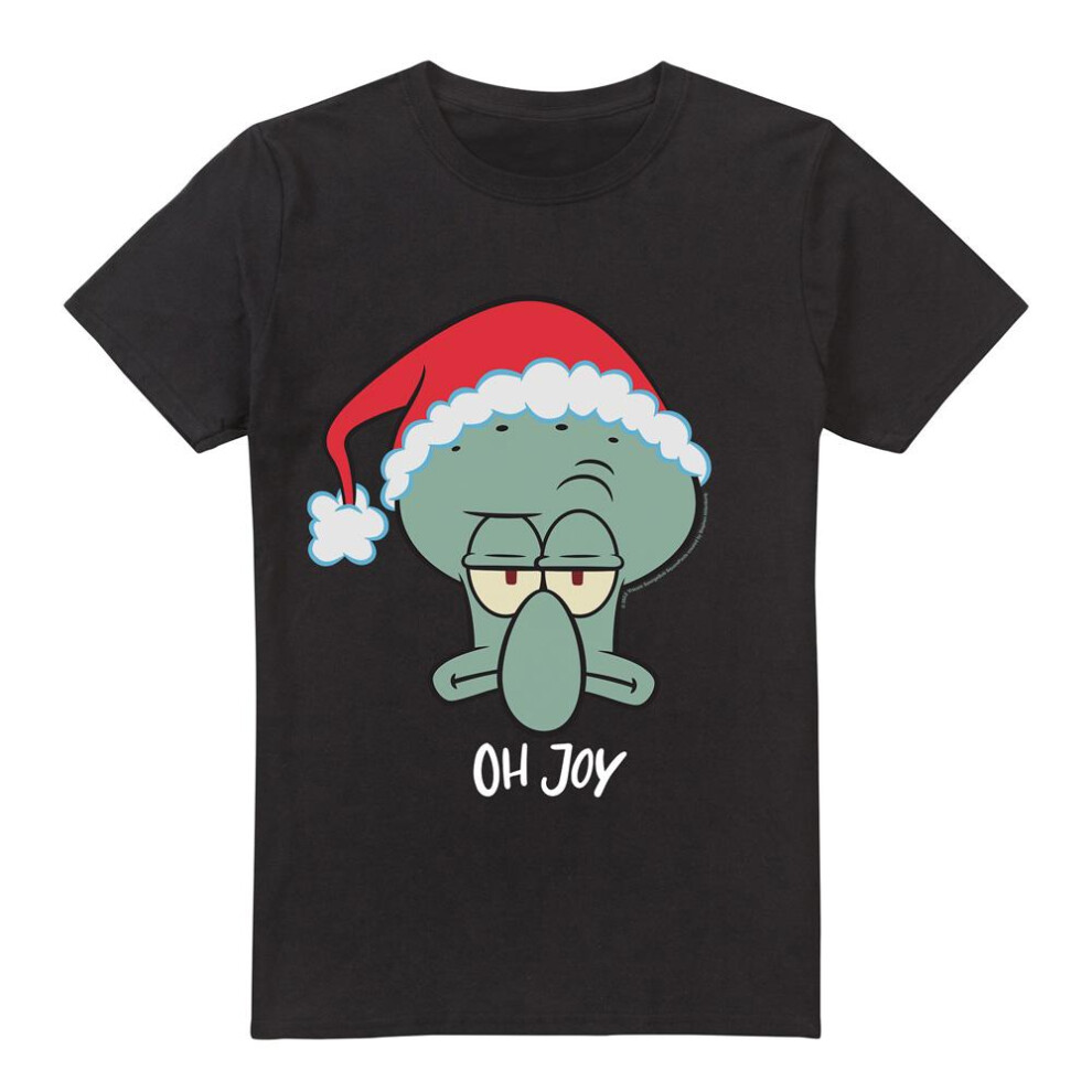 Spongebob Squarepants (Xl, Black) Mens Joy Squidward Christmas T-Shirt