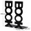 2 Pair Bookends for Library School Book Holder Book Letter Book Baffle Black 2
