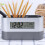 Silent Alarm Clock,Table Clock,Electronic Digital Pen Holder,Tools Name Card Holder,Calendar Temperature Display Timer 4