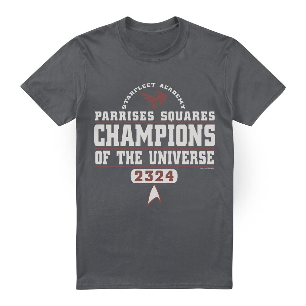 Star Trek (4Xl, Charcoal) Mens Champions T-Shirt Multicoloured