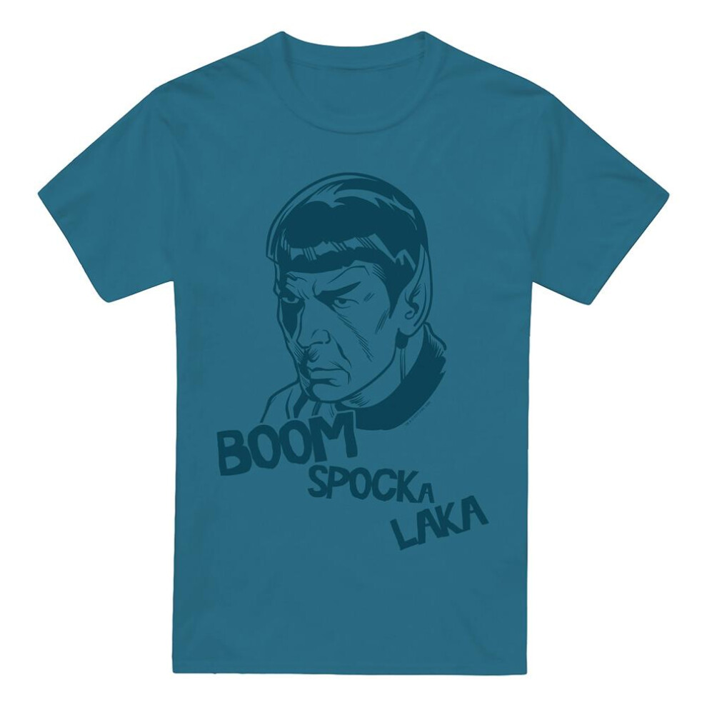 Star Trek (S, Slate) Mens Boom Spocka Laka T-Shirt Multicoloured