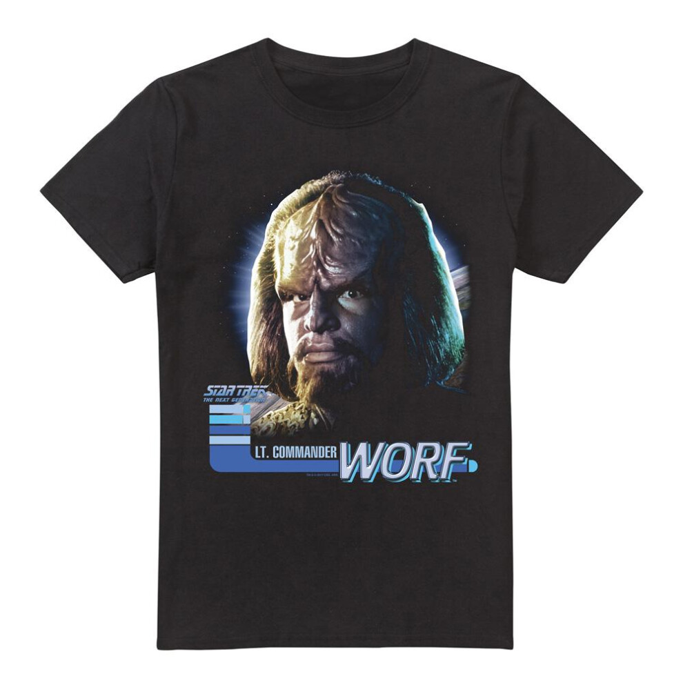Star Trek (Xxl, ) Mens The Next Generation Worf T-Shirt Black