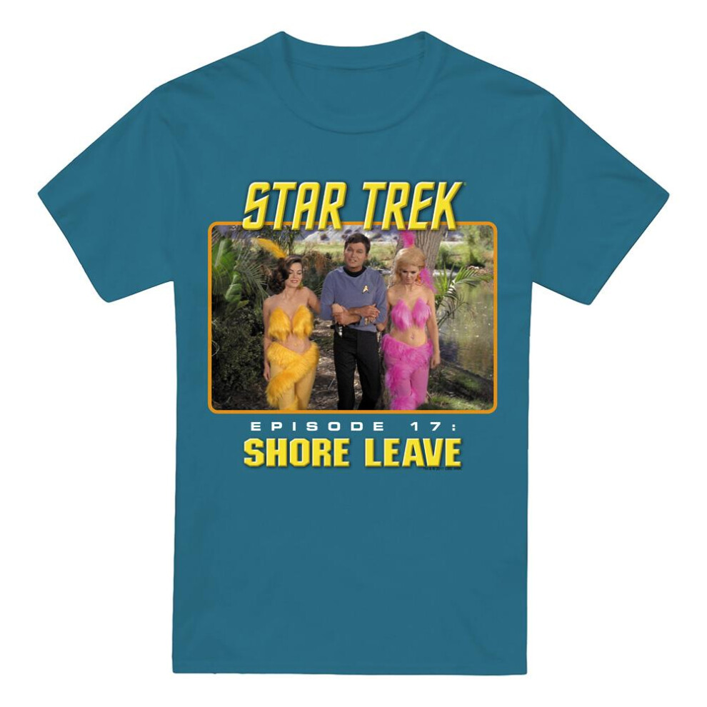 Star Trek (M, Slate) Mens Shore Leave T-Shirt Multicoloured