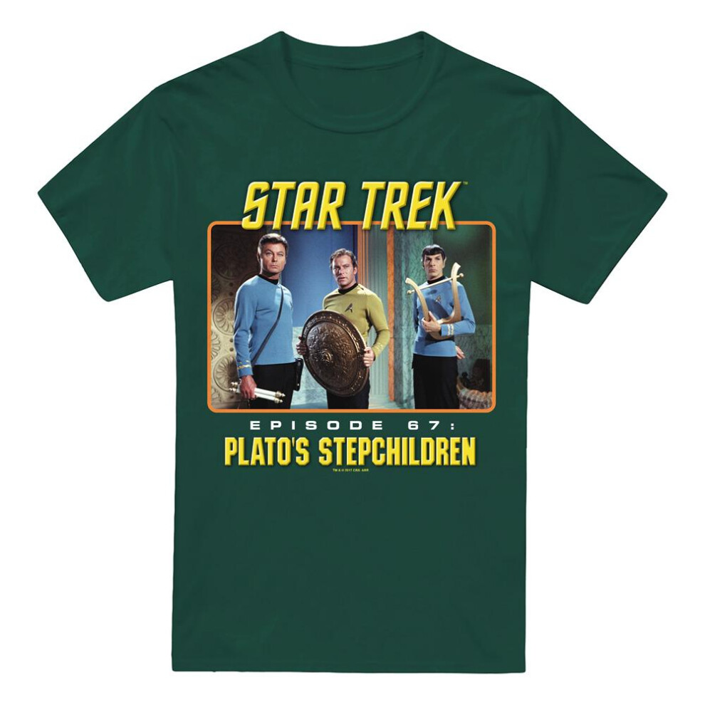 Star Trek (M, Hunter ) Mens Episode 67 T-Shirt Green