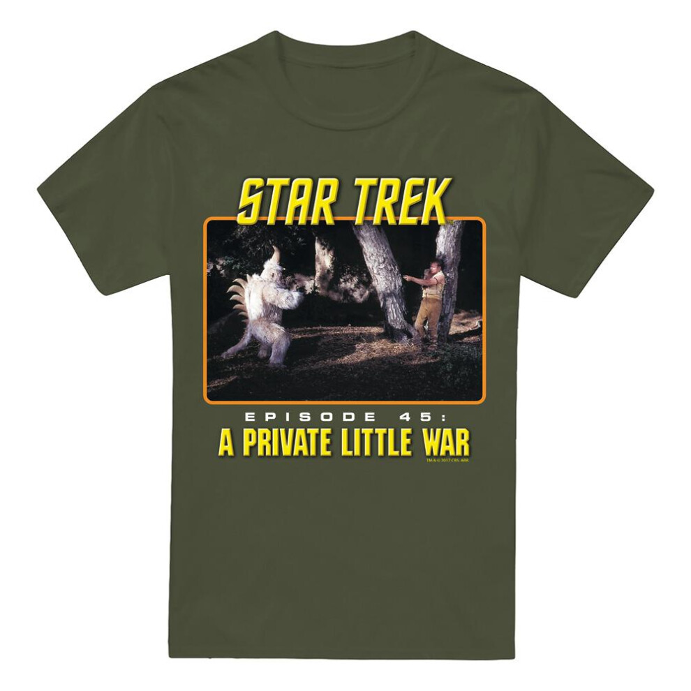 Star Trek (Xl, Military ) Mens Episode 45 T-Shirt Green