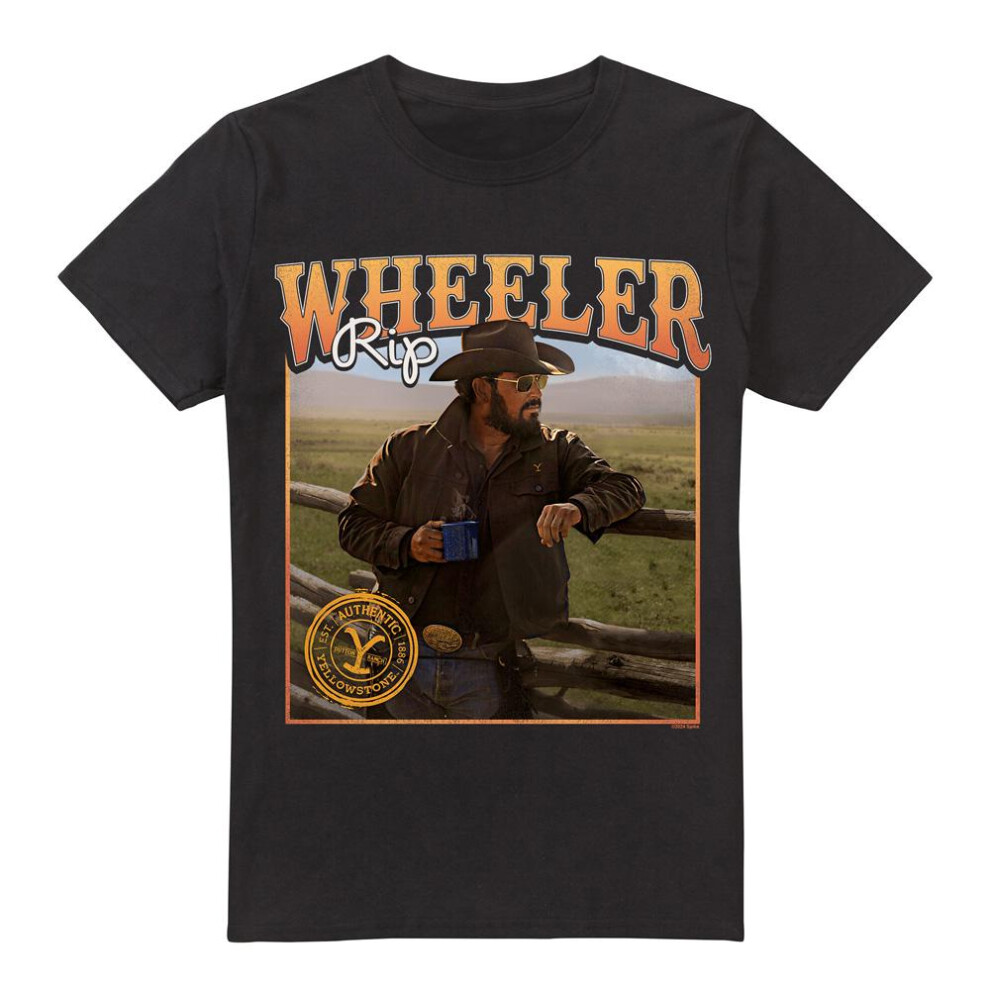 Yellowstone (Xxl, Black) Mens Coffee With Rip Wheeler T-Shirt