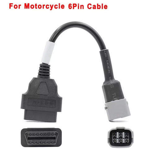 1pcs Motorcycle OBD Diagnostic Cable for  6Pin to 16Pin OBD2 Diagnostic Scanner Adapter 2