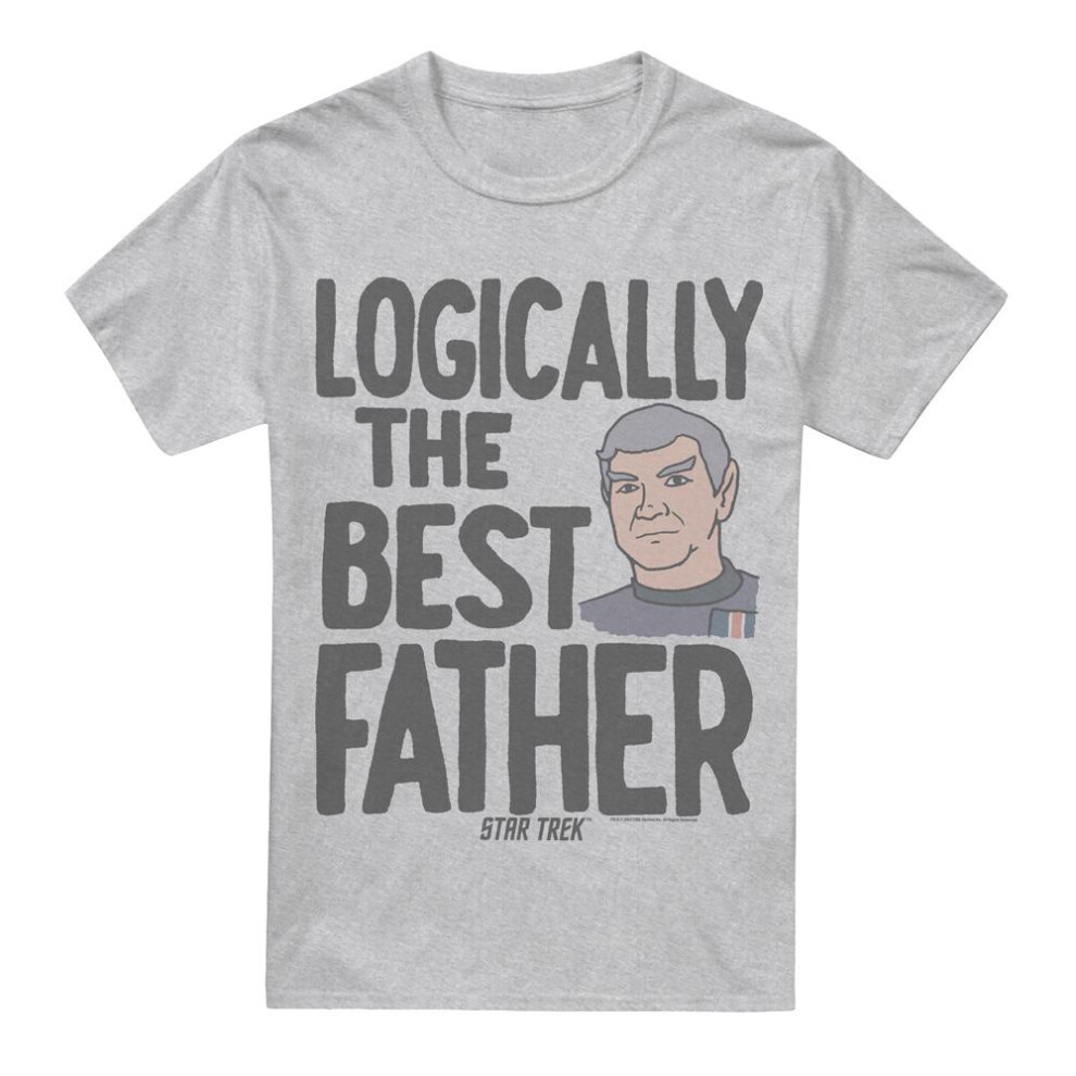 Star Trek (5Xl, Sport Heather) Mens Logically The Best Father T-Shirt Multicoloured