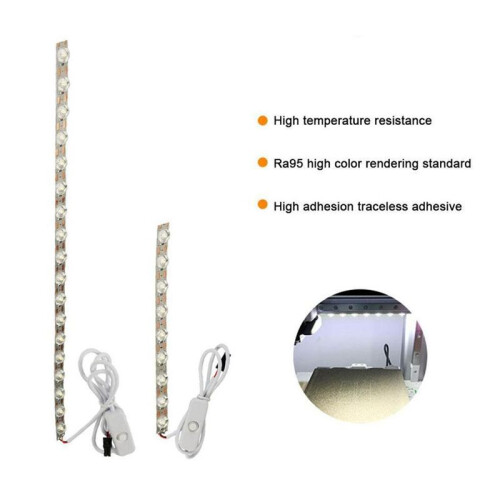 For  A1/A1  Light Bamboo LED Strip 6500K 24V 3D Printer Light Strip Printer Accessories 480mm 2